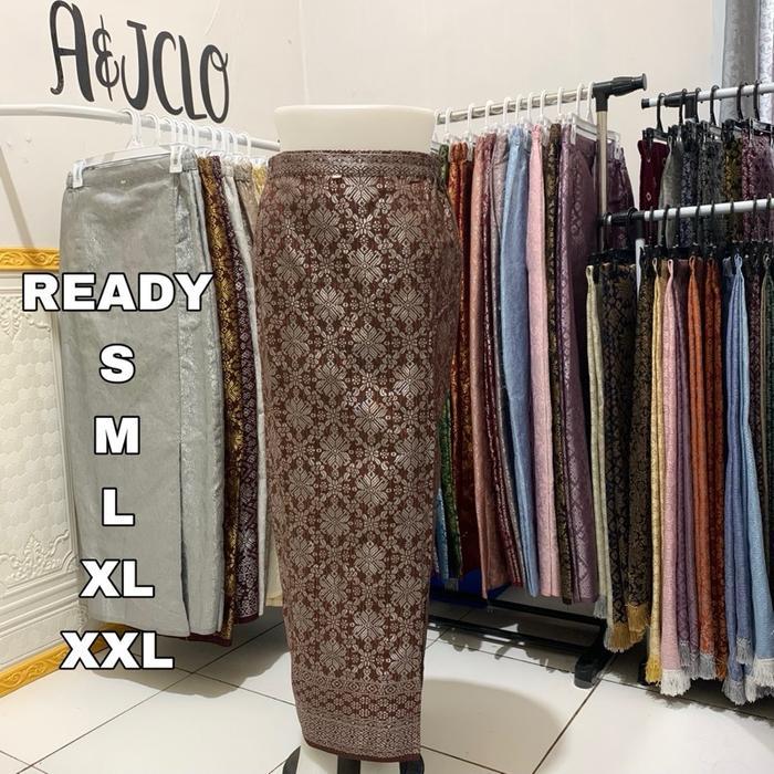 ROK SONGKET SPAN SIAP PAKAI/ROK SONGKET INSTAN/ROK PESTA/ROK WISUDA/SONGKET TENUN Wanita