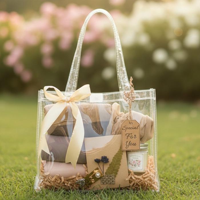 Tas Bridesmaid Mika Bening Transparan Souvenir Pernikahan