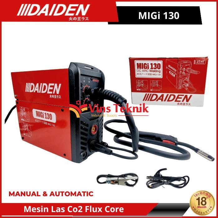 DAIDEN MIGi 130 Mesin Las Argon Stanless Travo Las Inverter Trafo Las Co2 Flux Core Tanpa Gas 130A