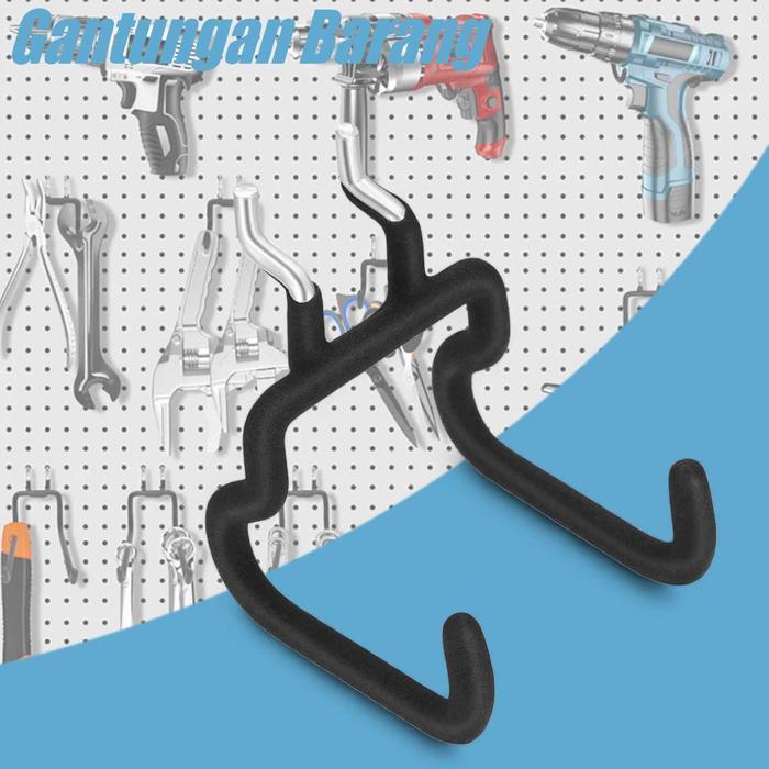 Gantungan Hook Pegboard Heavy Duty untuk Perkakas Alat Bengkel Garasi Organizer Dinding Besi