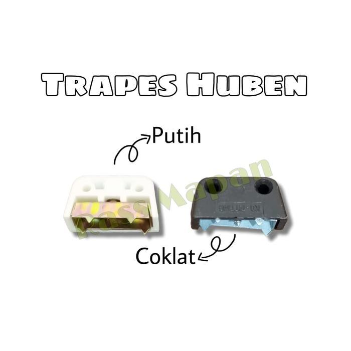 Ambalan Lemari Trapes Huben Knock Down Warna Putih & Coklat