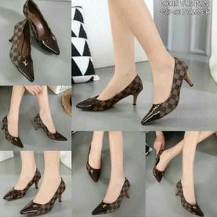 Donatello - Sepatu Wanita Damier Premium High Heels Hak 7 Cm Branded Sp50 Sepatu Pantofel Kerja