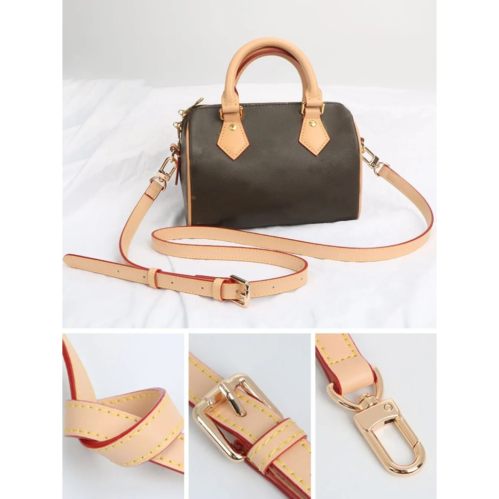 Synthetic Leather Bag Strap for LV Speedy 20 25 Shoulder Straps Replacement Adjustable Crossbody