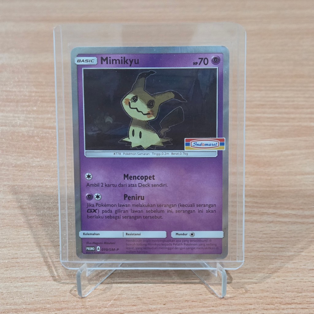 Kartu TCG Pokemon Promo Mimikyu 010/SM-P Indomaret TCG Indonesia