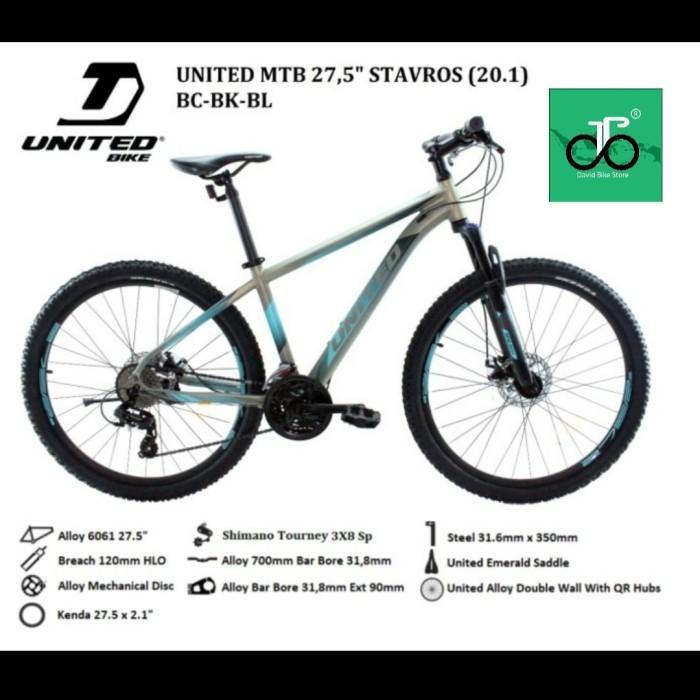 Sepeda MTB 27.5" United Stavros TERBARU