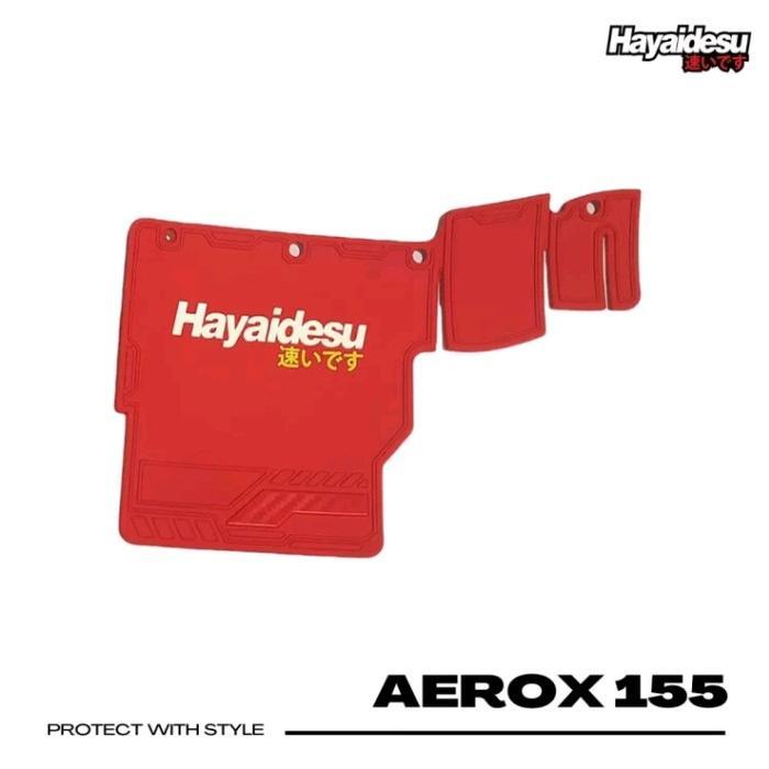 Hayaidesu mudflap aerox old new connected penahan lumpur variasi aerox 155 original *