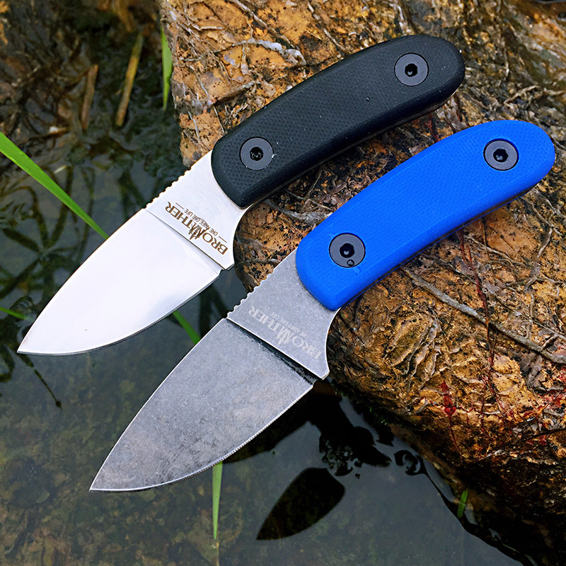 Brother Knife F015 Fixed Blade D2 Steel Straight Knife Bush craft Knife Full tang Hunting Camping