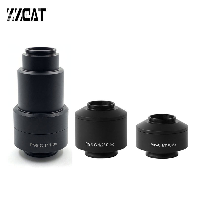 1X 0.5X 0.35X Microscope Camera Adapters C-mount Lens Photographic