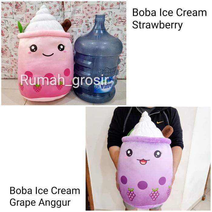Boneka Boba Ice Cream Brown Sugar Strawberry Grape Jumbo