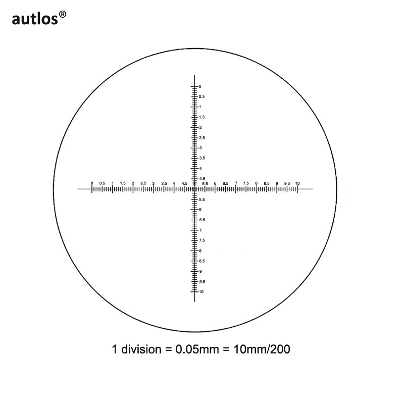 943 DIV 0.05mm Cross Microscope Micrometer Ocular Reticle Precise Optical Glass Microscope Eyepiece