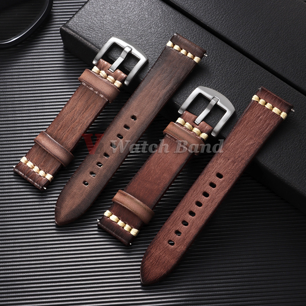 Dark Brown Black Watchband 18/20/22/24mm Watchbands for Omega Business Watch Straps for Seiko