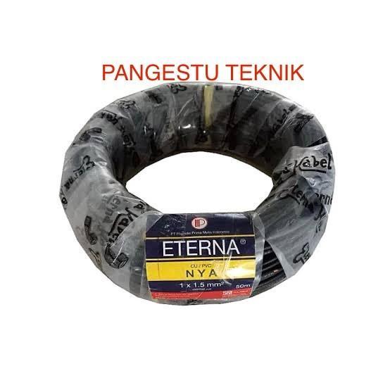 Kabel Nya 1,5 Mm Hitam Eterna / 50 Meter / Nya 1.5 Mm