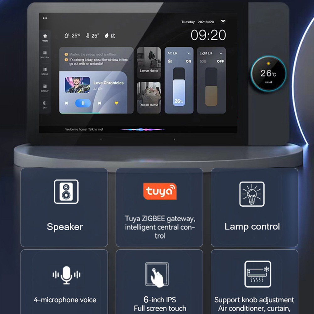 . Jianshu Tuya Panel Control Wifi Zigbee Devices Tuya Zigbee Gateway -