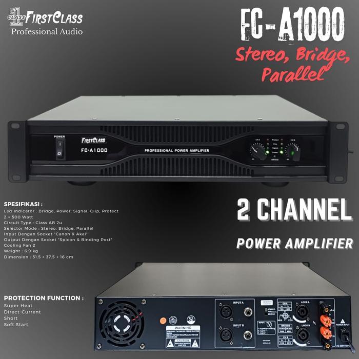 Power Amplifier Firstclass Fc A1000/Fc A 1000 First Class