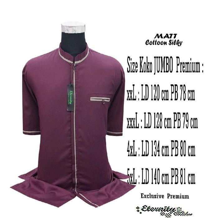 Baju Koko Jumbo Dewasa Lengan Pendek Eternity Muslim