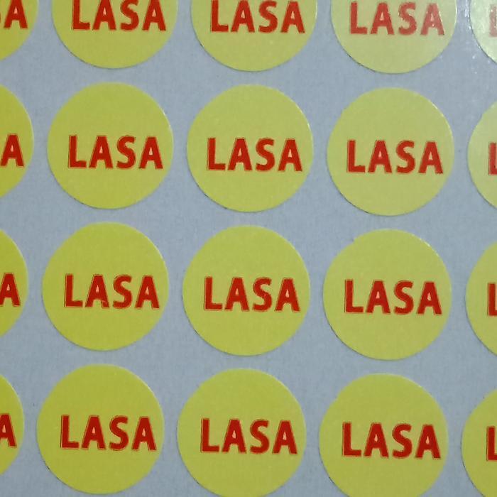 STIKER LASA KUNING DAN STIKER LASA HIJAU DIAMETER 1CM LABEL MEDIS
