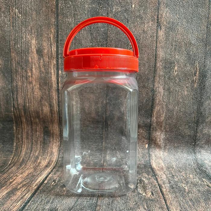 Toples Plastik 1000ml Kotak Tutup Merah