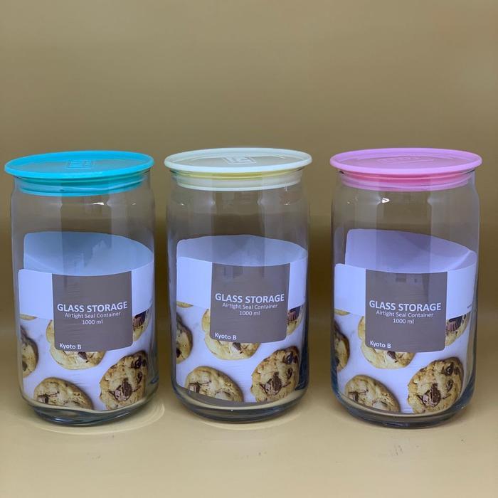 1 SET (ISI 6 PCS) TOPLES KACA KYOTO B 1000 ML / TOPLES SNACK / TOPLES KACANG 1 LITER