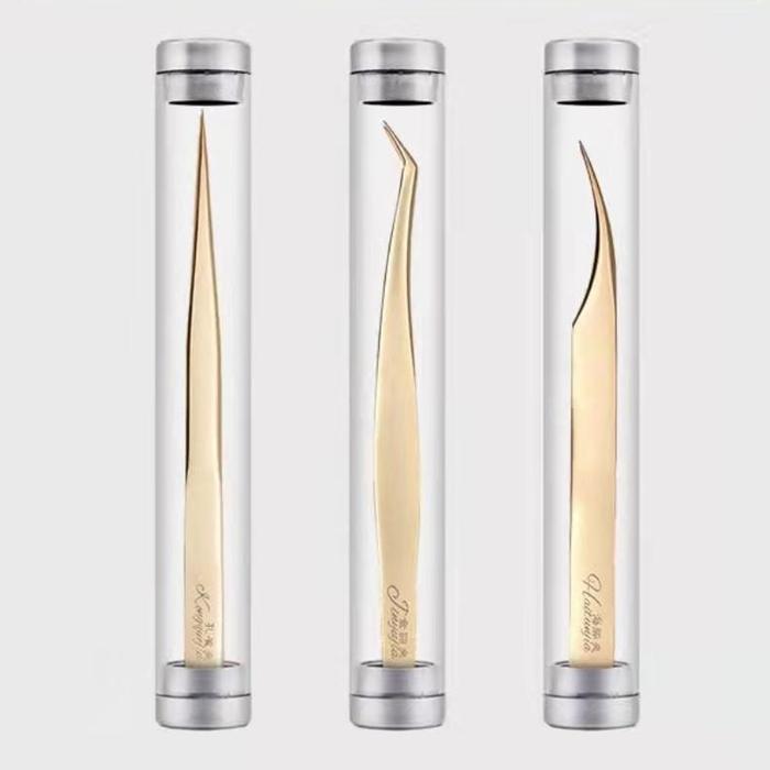 Hemola Pinset Gold Pinset Eyelash Extension Good Quality