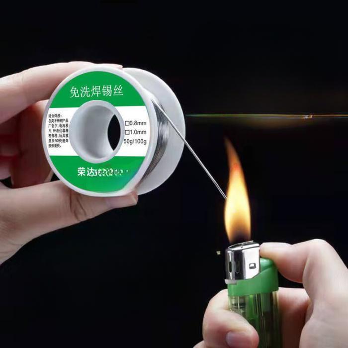 TIMAH GULUNG KAWAT LAS TIMAH SOLDER LISTRIK FLUX IRON WIRE 1.0MM