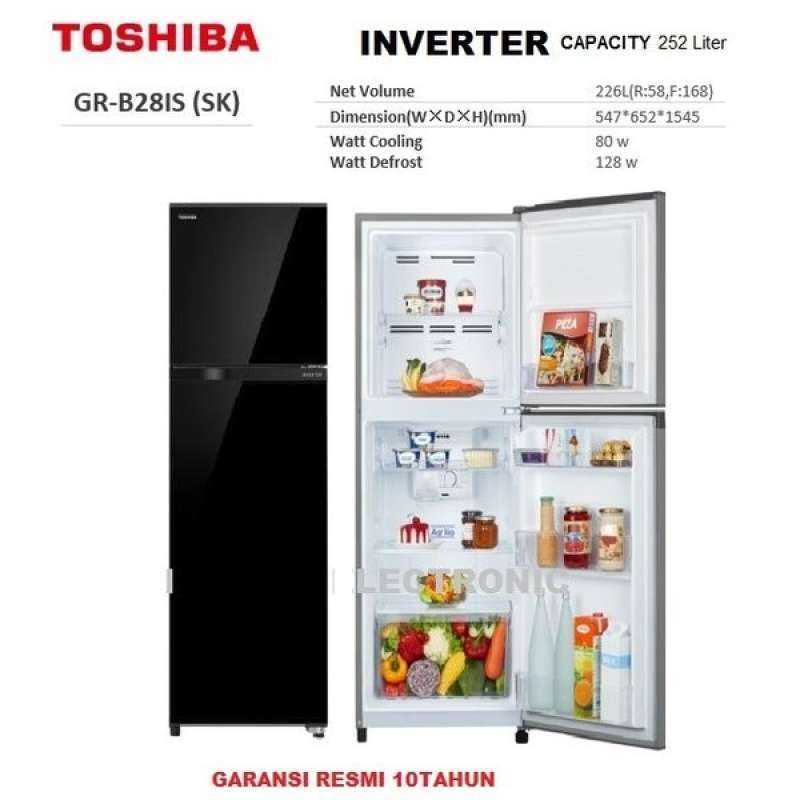Toshiba GR-B28IS kulkas 2Pintu Inverter