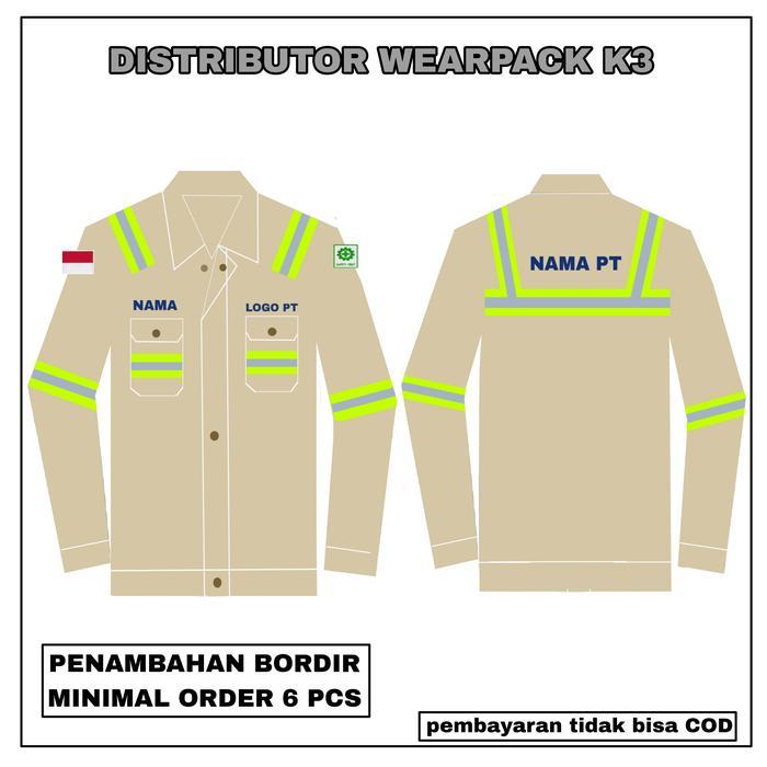 baju wearpack safety bordir perusahaan