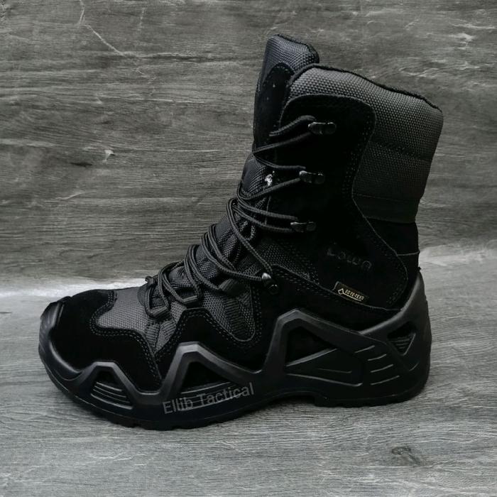 Sepatu BOOTS LOWA ZHEPYR GTX MID TF Black Import / Sepatu PDL LOWA Hitam