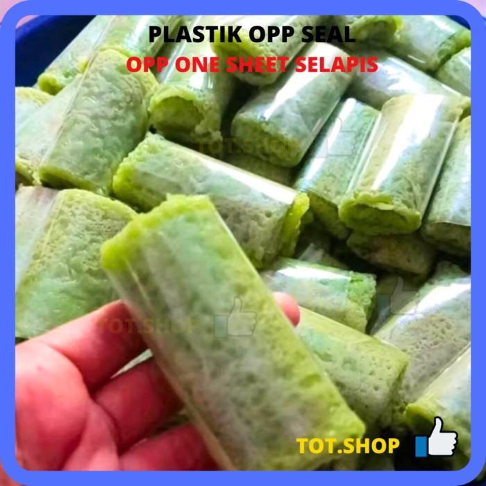 [100-Lbr] One Sheet Plastik Opp Lem Selapis Selembar Plastik Kue Basah Populer