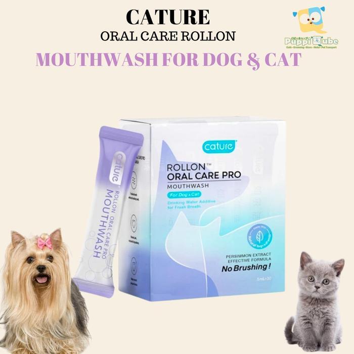 Cature Oral Care Mouthwash Dog & Cat - pembersih bau mulut Anjing Kucing