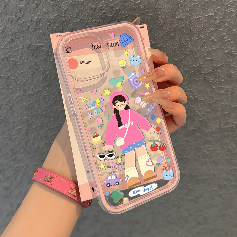 Girl Sticker Gemoy Bening Stylish Casing Hp Realme Note 80 Note 70 C85 Pro 60X C75X Casing