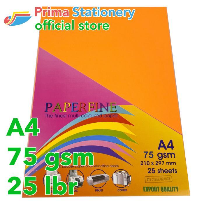TERMURAH Kertas HVS Warna Paperfine Cyber Orange