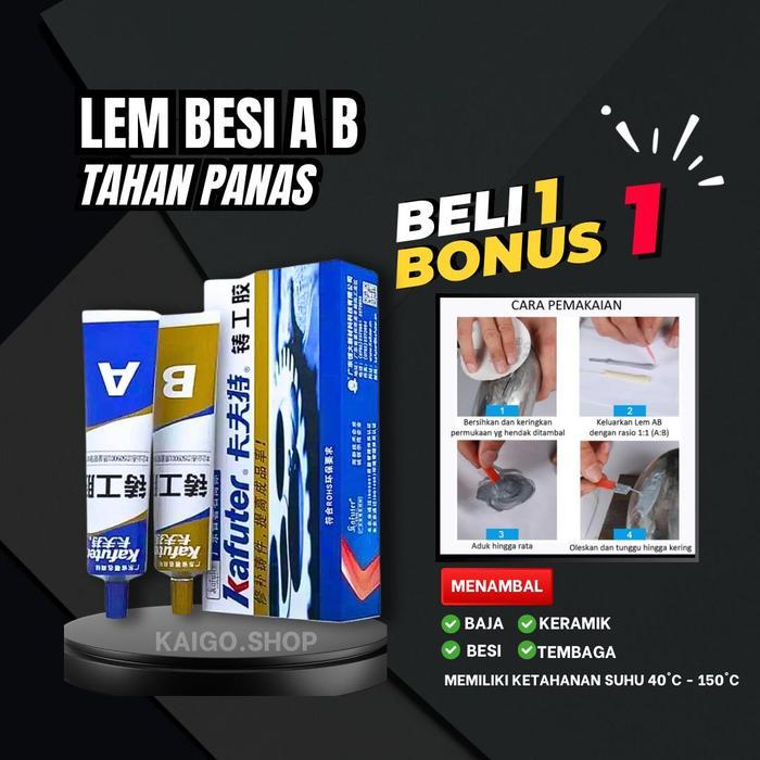 [BELI 1 BONUS 1] Lem Besi Thailand Super Kuat Tahan Panas Lem Serbaguna Lem AB Epoxy Kuat Penambal