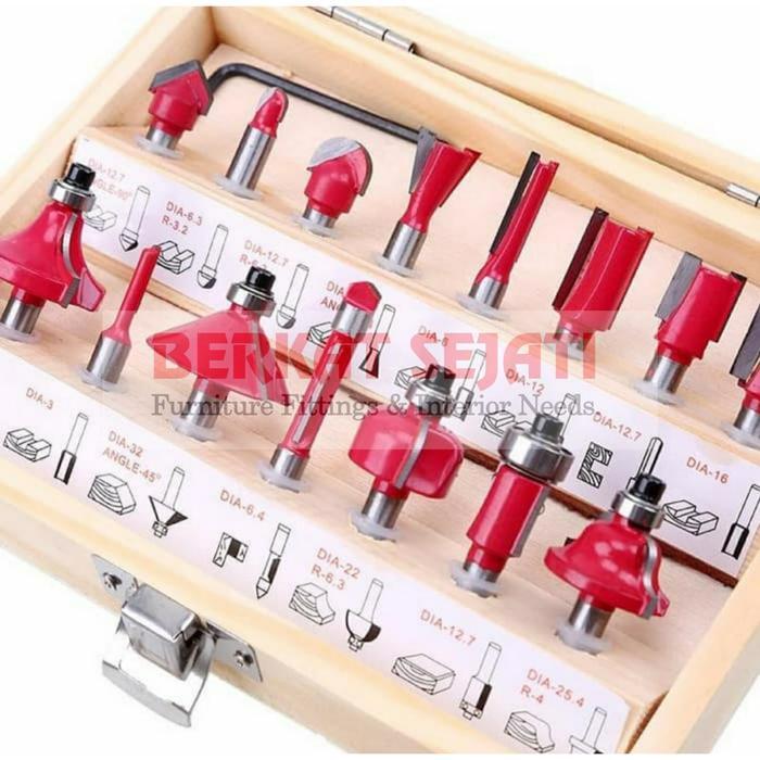 15 Pcs Mata Router Set Mata Profil Set Mata Trimmer Set Router Bit Set