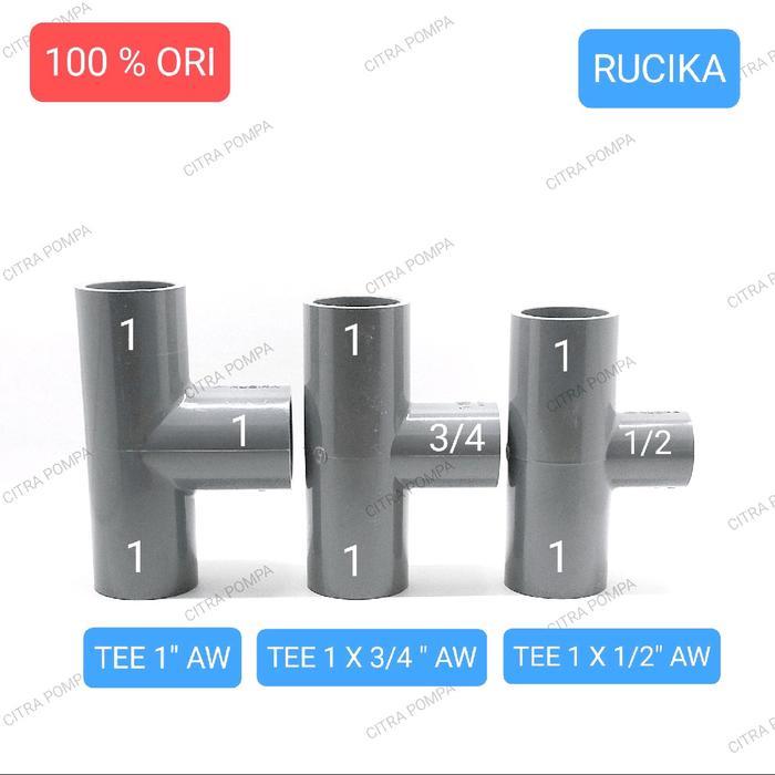 "New" RUCIKA TEE 1" AW / TEE 1 X 3/4 AW / TEE 1 X 1/2" AW