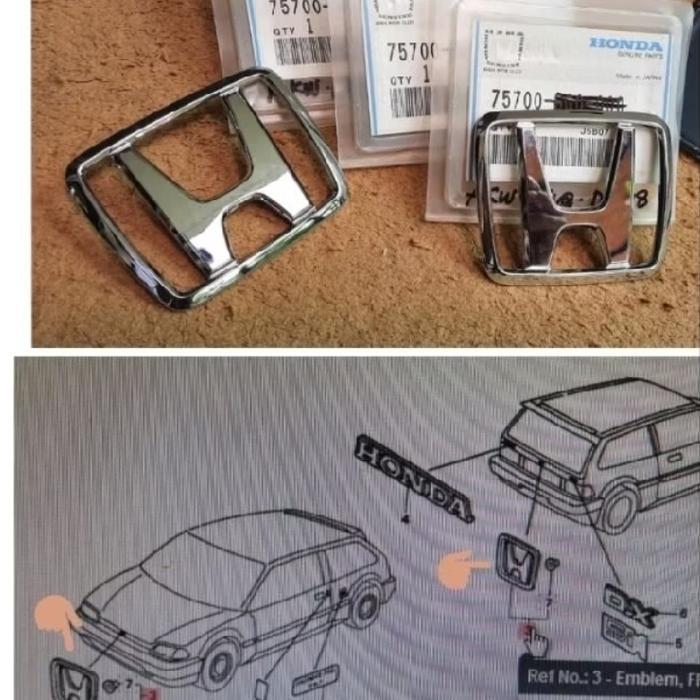 Emblem Bagasi tulisan Honda untuk Civic Nouva nova grandcivic Lx SH4 SH3 newww