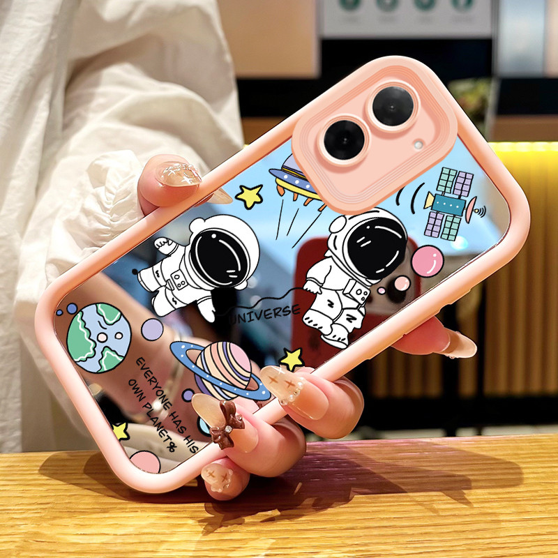Casing Hp untuk Xiaomi Redmi A5 4G Case Casing pola astronot Silikon Softcase Kasing HP tali gantung