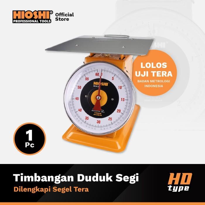 ` HIOSHI /Timbangan Duduk/Piring SEGI /Manual/Analog/Buah/Sayur/Daging/Laundry/ 30 60 100 150Kg - HD