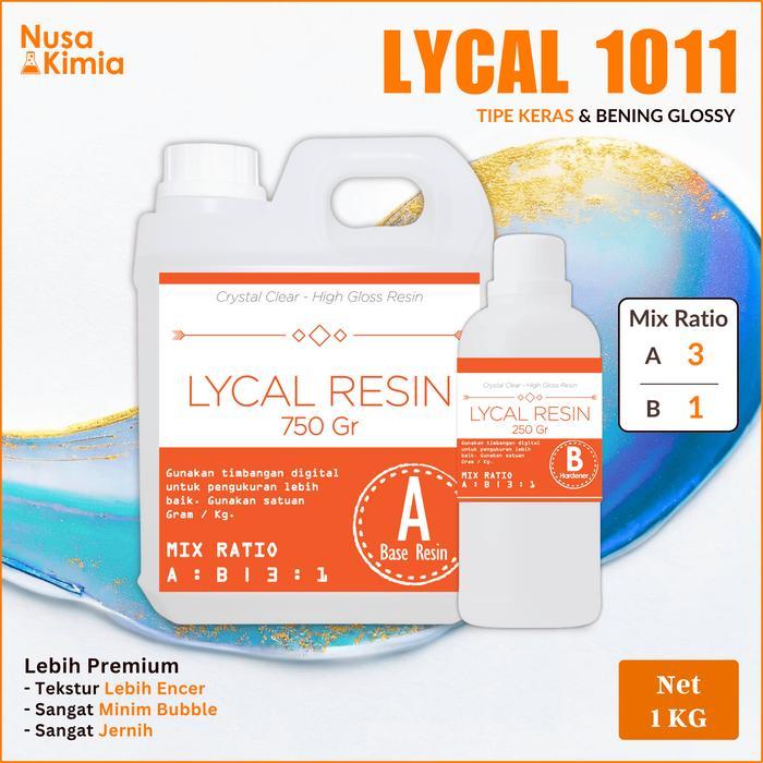 RESIN LYCAL 1011 1 KG - HASIL KERAS, SANGAT MINIM BUBBLE DAN SUPER BENING