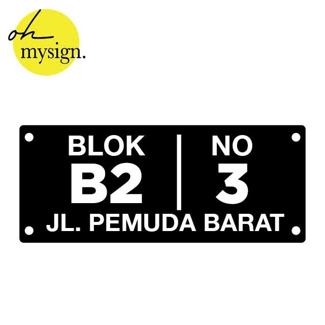Nomor Rumah Akrilik Plat Nomor Rumah Plat Nomor Rumah 30x20cm