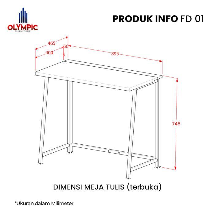 Olympic Paket C Meja Belajar / Meja Kerja / Fd 01 & Milenial
