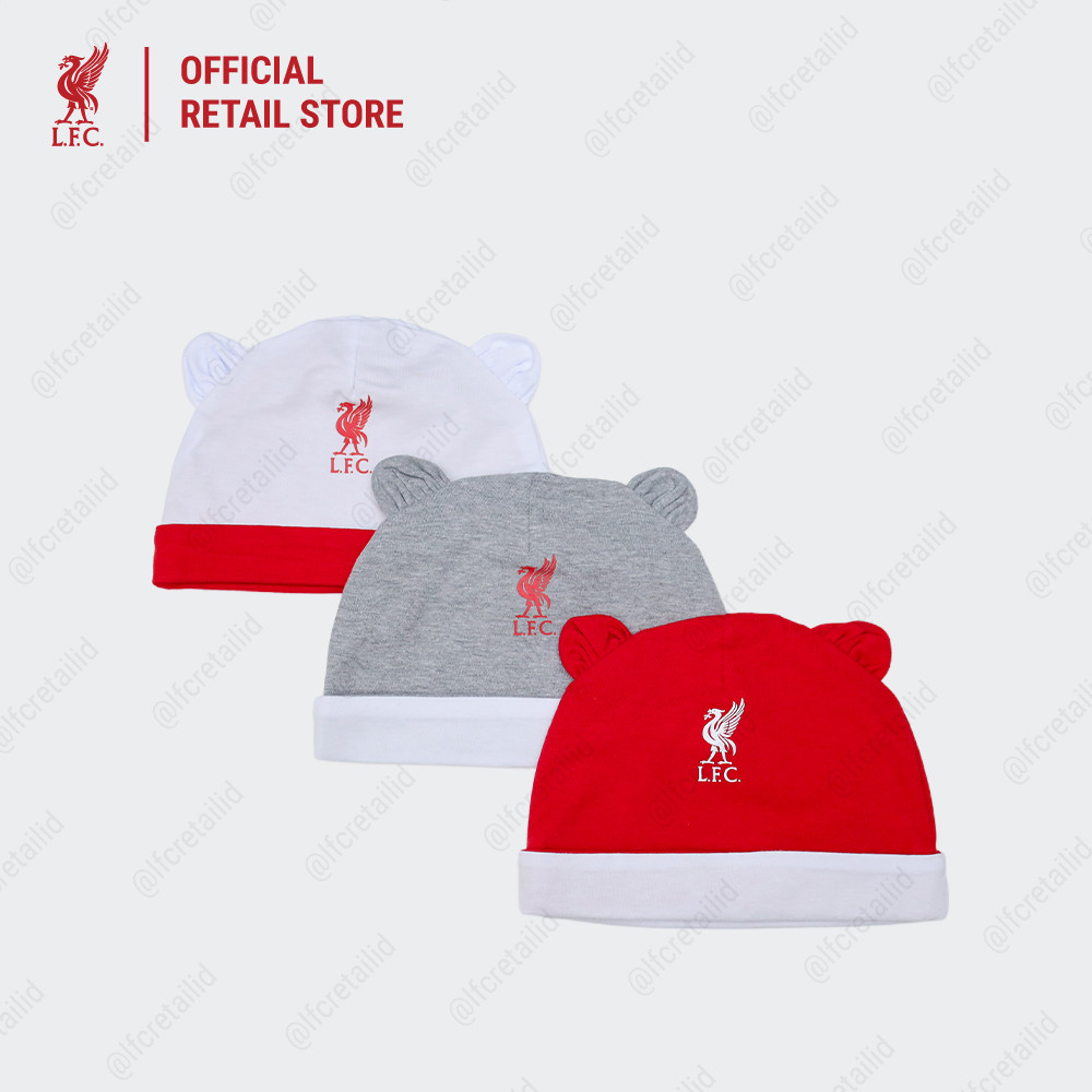 Liverpool FC Baby 3 Pack Hat - Official LFC Topi Original Bayi
