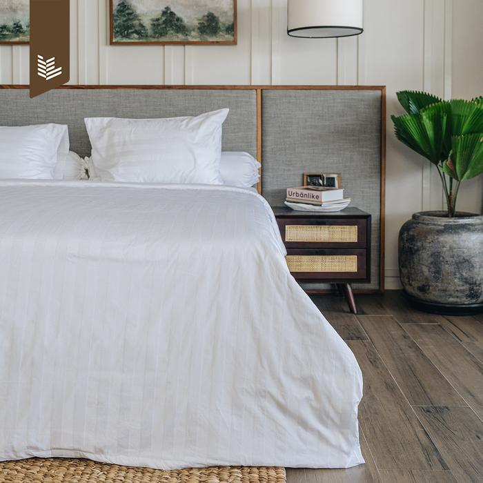 Sprei Berkaret Fitted Sheet TC 260 Salur Dolby Fitted Sheet 100% Cotton