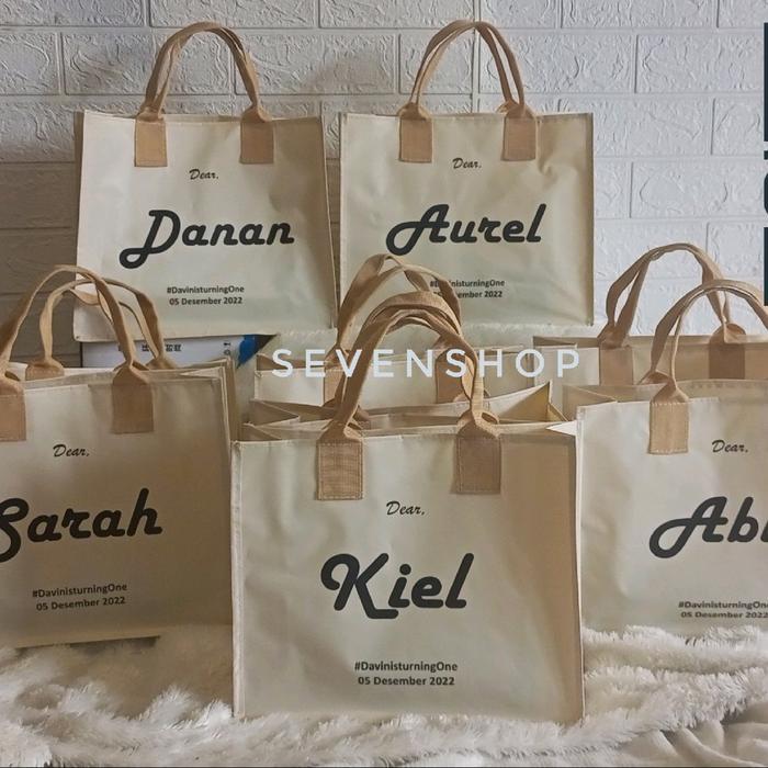 tas bridesmaid tas custom nama Tote Wanita