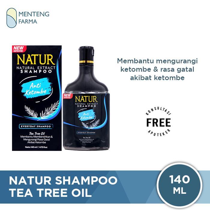 Natur Shampoo Tea Tree Oil 140 ML - Perawatan Rambut Anti Dandruff