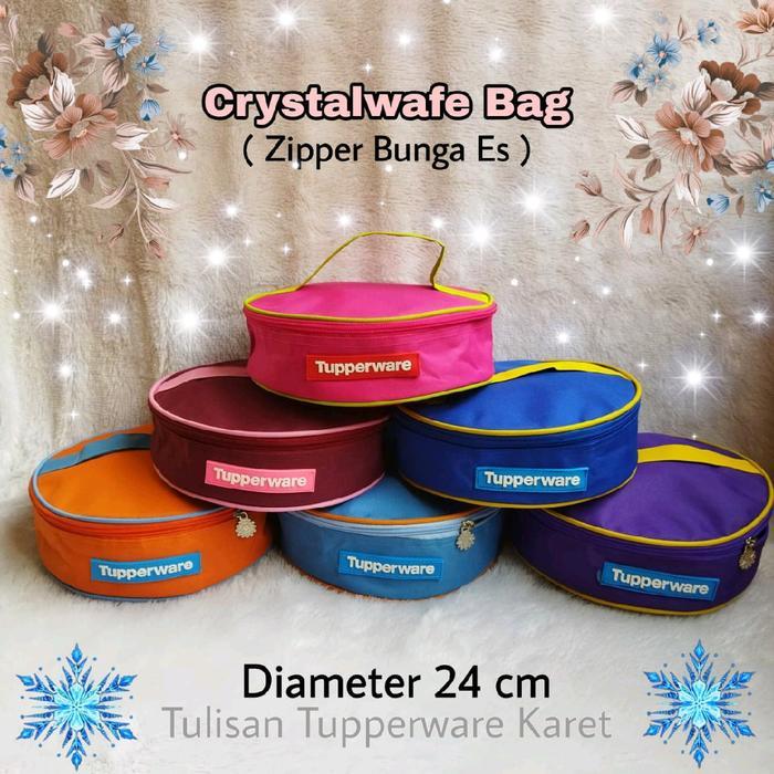 Tas Bekal Crystalwafe Fancy Tupperware Bulat - Bahan Berkualitas Tinggi tas bekal Makanan