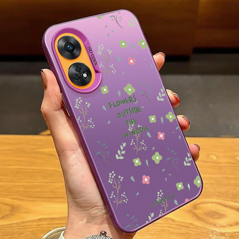 Casing Hp Untuk OPPO Reno 8T 4G Case Casing HP Softcase ponsel silikon tahan jatuh berwarna perak Ka