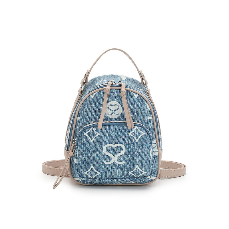 Sara Smith Women's Monogram Mini Backpack (Tas Ransel Wanita / Tas Punggung Wanita) - Biru Wanita