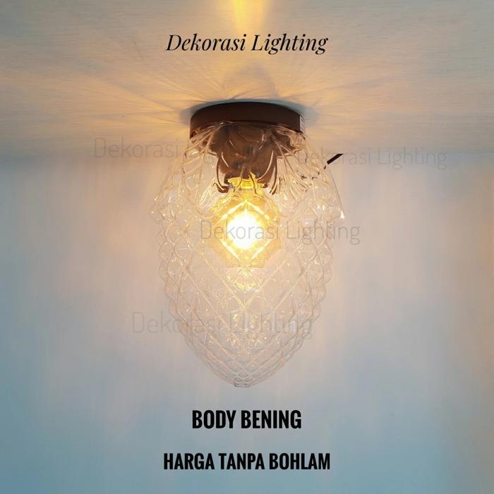Lampu plafon teras balkon minimalis waterproof acrylic dekor