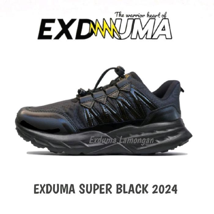 SEPATU EXDUMA SUPER BLACK ORIGINAL 2024/SEPATU HITAM FULL BLACK Sneakers Pria Wanita Shoes Casual