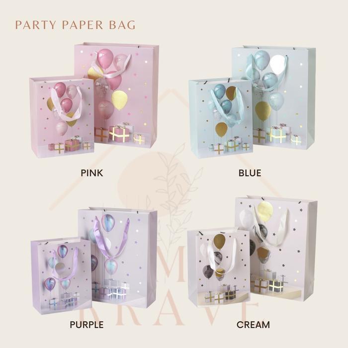 PARTY PAPERBAG PAPER BAG GOODIE BAG BIRTHDAY ULTAH ANAK